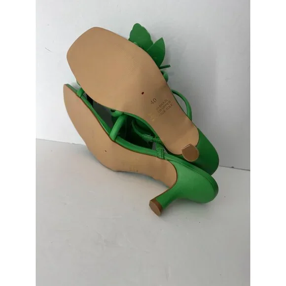 New Free People X INTENTIONALLY BLANK Iris Garden Heel in Green Size 40 US 9 - Picture 6 of 6